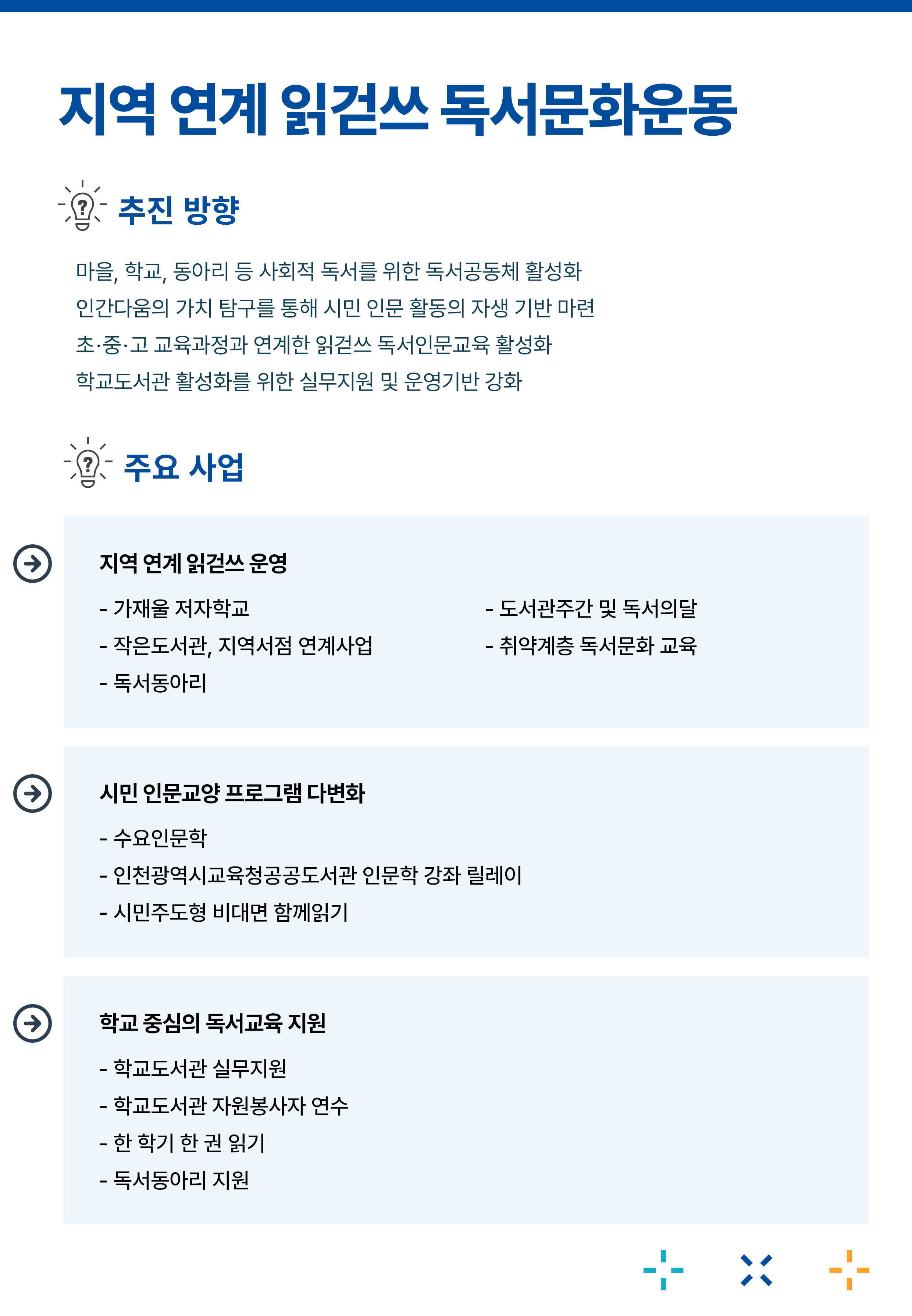 지역연계 읽걷쓰 독서문화운동